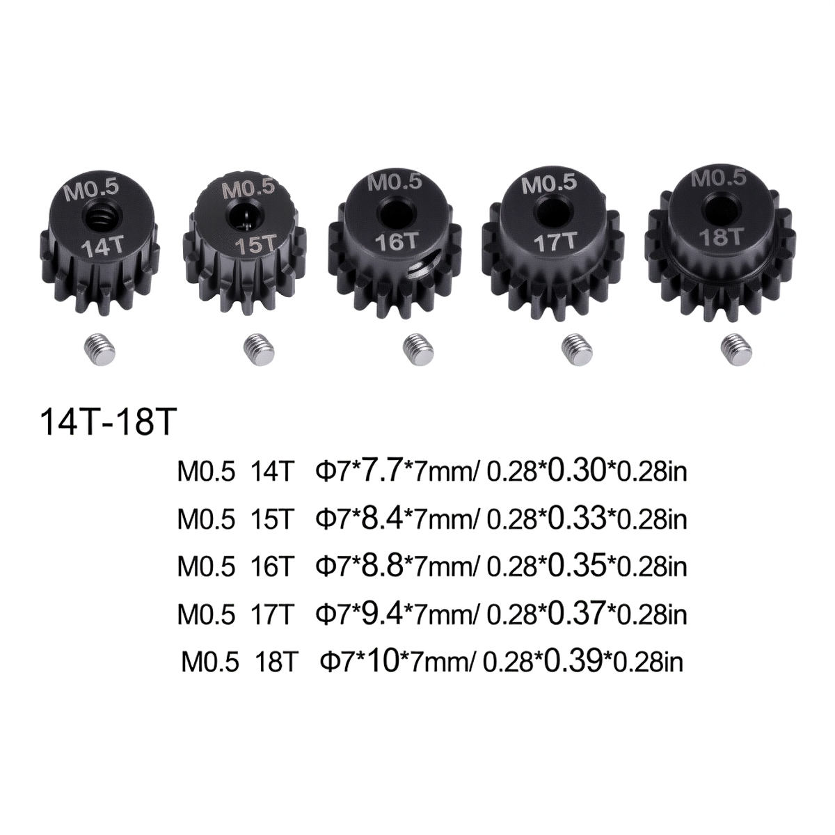 M0.5 2Mm Poros 14T-18T Roda Gi - Rc Hobby Products ulasan dan harga