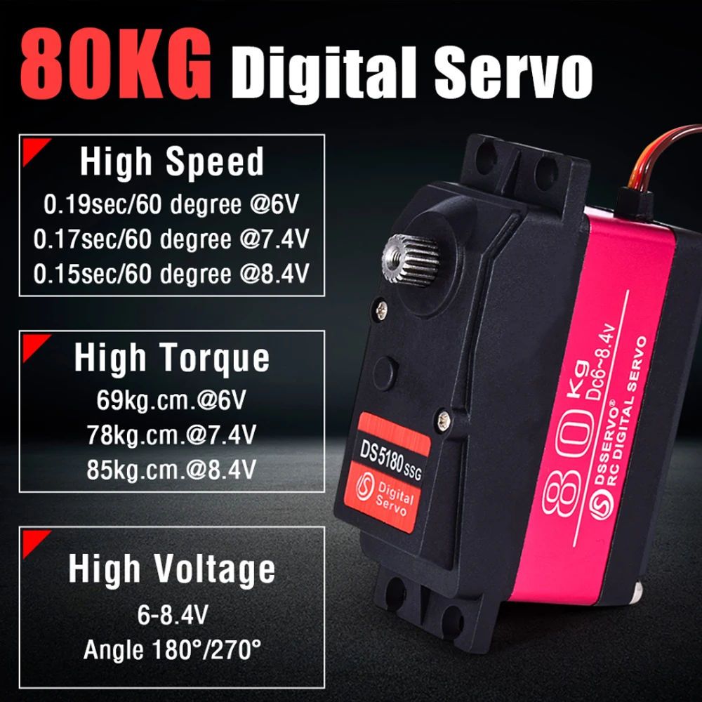 Dsservo tahan air DS5180 80KG  - Rc Hobby Products ulasan dan harga